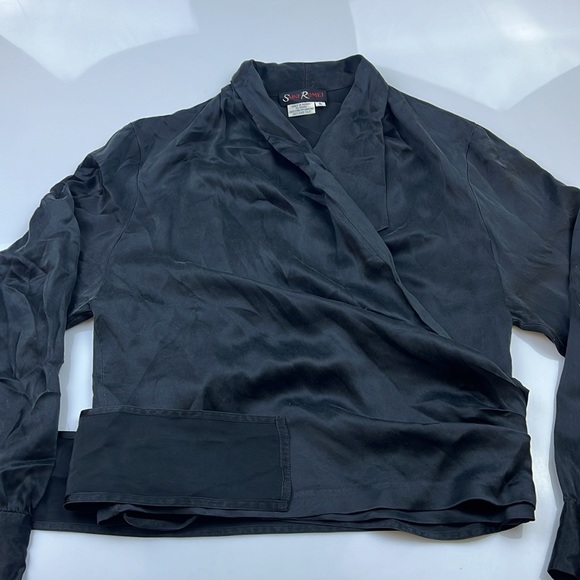Saint Romei 100% Pure Silk Wrap Blouse N178-14 - Picture 2 of 8
